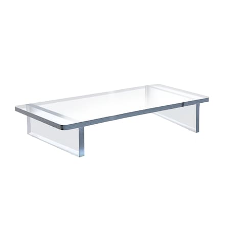 Azar Displays Clear Acrylic 22W x 3H 1/2 Thick Riser w/ Bumpers 515373